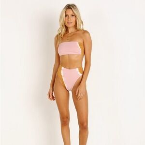 L Space Beach Wave Bikini Set - Pink Tie Dye